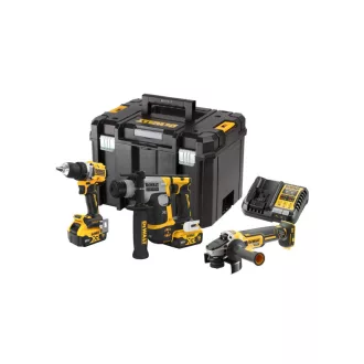   DEWALT Akku-Power-Set 18 V (DCH172 + DCG405 + DCD800 + 2 x 5,0 Ah Akku + Ladegerät + TSTAK)