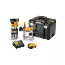 DEWALT Akku-Router 18 V (2 x 5,0 Ah Akkus + Ladegerät) DCW604P2