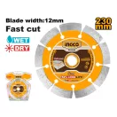 INGCO Diamanttrennscheibe 230 x 12 x 22,2 mm segmentiert