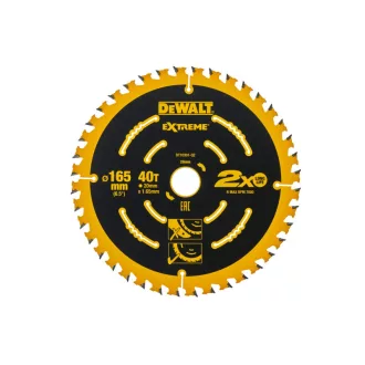 DEWALT EXTREME Sägeblatt für Holz 165 x 20 x 1,65 mm / 40T