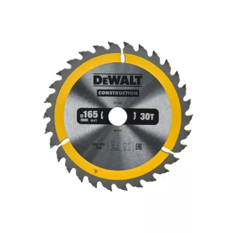   DEWALT CONSTRUCTION Nagelbestücktes Kreissägeblatt für Holz 165 x 20 x 2,4 mm / 30 Zähne