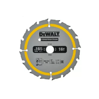   DEWALT CONSTRUCTION Sägeblatt für genageltes Holz 165 x 20 x 1,86 mm / 16 Zähne