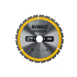   DEWALT CONSTRUCTION Sägeblatt für genageltes Holz 216 x 30 x 2,6 mm / 24Z