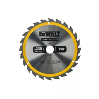   DEWALT CONSTRUCTION Sägeblatt für genageltes Holz 235 x 30 x 2,6 mm / 24 Zähne