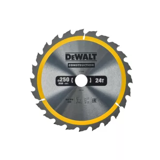   DEWALT CONSTRUCTION Nagelbeständiges Sägeblatt für Holz 250 x 30 x 3,0 mm / 24 Zähne