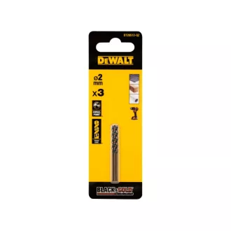   DEWALT BLACK & GOLD Spiralbohrer 2,0 x 49/24 mm HSS (3 Stück)