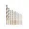 DEWALT BLACK & GOLD Spiralbohrerset 10-teilig HSS (3-12 mm) mit 1/4" HEX Aufnahme