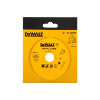   DEWALT Diamant-Trennscheibe für Fliesen, nass/trocken 110 x 20 x 1,6 x 8,0 mm, durchgehend