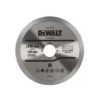   DEWALT Diamant-Trennscheibe für Fliesen nass/trocken 110 x 20 x 1,6 x 5,0 mm durchgehend