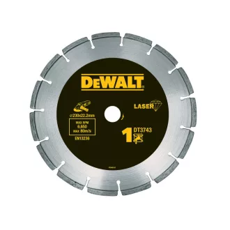   DEWALT Diamant-Trennscheibe für Beton 230 x 2,4 x 8,5 x 22,2 mm segmentiert