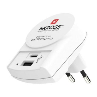 SKROSS USB-Adapter (USB-A 2.4 Ah, USB-C 3 Ah Akku)