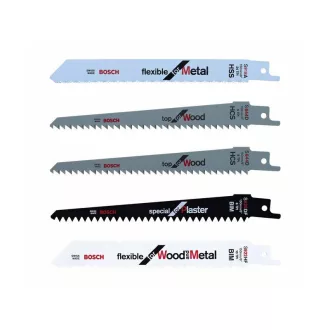   BOSCH Säbelsägeblatt-Set, 5-teilig, 150 mm (Metall-Holz-Gips)