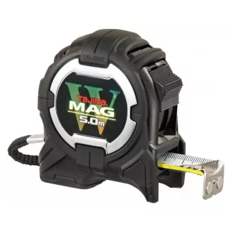   TAJIMA W-Mag Maßband 5 m x 25 mm, beidseitig skaliert, mit magnetischem Gehäuse