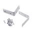 INGCO Eckverbindungsplatte 50 x 50 mm (4 Stück)