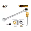 INGCO Ratschen-Ringschlüssel 10 mm / 159 mm CrV