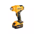 INGCO Akku-Heißluftpistole 550°C 20 V (1 x 4,0 Ah Akku + Ladegerät)