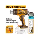 INGCO Akku-Heißluftgebläse 580°C mit LCD-Anzeige 20 V (ohne Akku und Ladegerät)