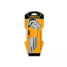 INGCO Langer Torx-Schlüsselsatz 9-teilig T10-T50 S2