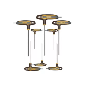 INGCO Innensechskant T-Schlüssel-Set 8-teilig S2