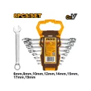 INGCO Stern-Ringschlüssel-Set 8-teilig 6-19 mm CrV