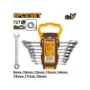 INGCO Ratschen-Ringschlüssel-Satz 8-teilig 8-19 mm CrV