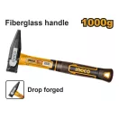 INGCO Schlosserhammer 1000 g mit Glasfasergriff