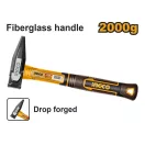 INGCO Schlosserhammer 2000 g mit Glasfaserstiel
