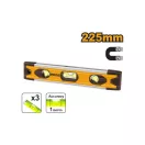 INGCO Mini-Wasserwaage 225 mm 3 Libelle magnetisch