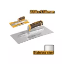 INGCO Glättkelle 130 x 280 mm inox mit weichem Griff