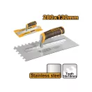 INGCO Zahnspachtel 130 x 280 mm Inox 10 x 10 mm mit Softgriff