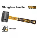 INGCO Gummihammer 450 g mit Glasfaserstiel