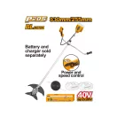 INGCO Akku-Gartengeräte-Set Rasenmäher + Motorsense + Rasenkantenschneider 20 V (3 Akkus + 2 Ladegeräte)