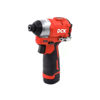   DCK Akku-Schlagschrauber 1/4" 140 Nm bürstenlos 12 V (2 x 2,0 Ah Akku + Ladegerät)