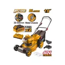 INGCO Akku-Rasenmäher 460 mm 2 x 20 V bürstenlos (2 x 5,0 Ah Akku + 4,0 A Doppelladegerät)