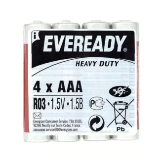 EVEREADY AAA/Micro Kohle-Zink-Batterie 1,5 V (4 Stück)