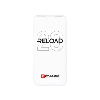 SKROSS Powerbank 20000 mAh mit USB-Kabel und zwei Ausgängen
