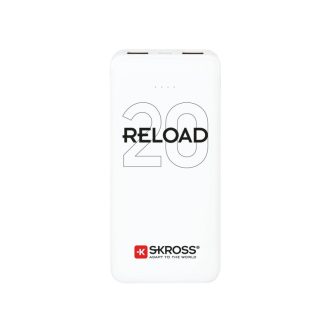 SKROSS Powerbank 20000 mAh mit USB-Kabel mit zwei Ausgängen