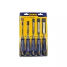 IRWIN Marples Holzmeißel-Set mit 5-teiligem Kunststoffgriff (6-10-13-19-25 mm)