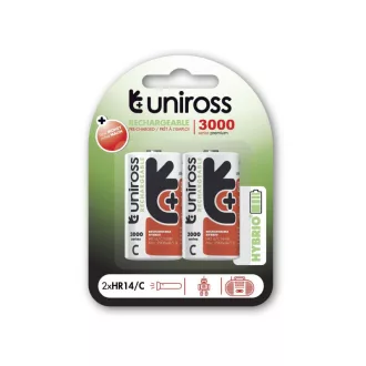 UNIROSS C/Baby-Batterie 1,2 V 3000 mAh (2 Stück)
