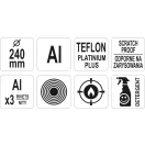 YATO GASTRO Bratpfanne mit Teflonbeschichtung, 240 mm Aluminium