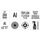 YATO GASTRO Bratpfanne mit Teflonbeschichtung, 280 mm Aluminium