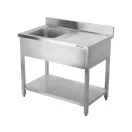 YATO Einbeckenspüle Arbeitstisch 100 x 60 cm