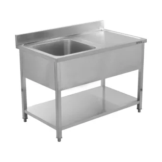 YATO Einbeckenspülbecken-Arbeitstisch 120 x 70 cm