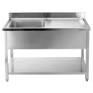 YATO Einbeckenspülbecken-Arbeitstisch 120 x 70 cm