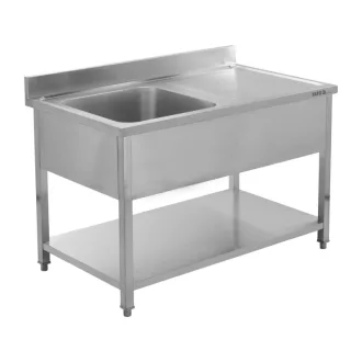 YATO Einbeckenspüle Arbeitstisch 140 x 70 cm