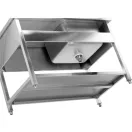 YATO Einbeckenspüle Arbeitstisch 140 x 70 cm