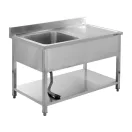 YATO Einbeckenspüle Arbeitstisch 140 x 70 cm