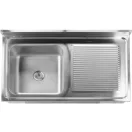 YATO Einbeckenspüle Arbeitstisch 140 x 70 cm