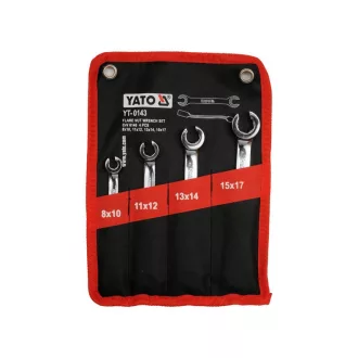 YATO Bremsleitungsschlüsselsatz 4-teilig 8-17 mm CrV 6140