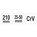 YATO Rollgabelschlüssel 35-50 mm / 210 mm CrV